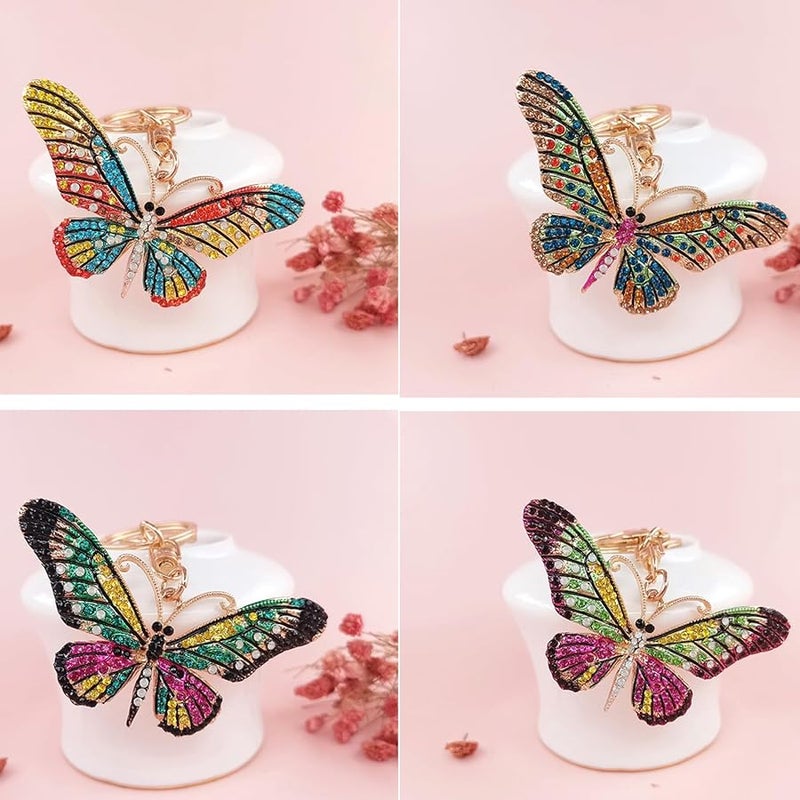 Green Butterfly Keychain Jewelry Elegant Hollow Pendant Phone Charm Delicate Key Chain Decoration - Image 4